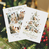 家族モダン写真コラージュメリークリスマス シーズンカード