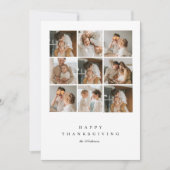 家族モダン写真コラージュ幸せな感謝祭 招待状 (正面)