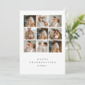 家族モダン写真コラージュ幸せな感謝祭 招待状 (スタンド正面)