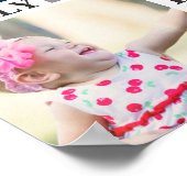 家族モダン写真コラージュ愛の記憶の記念 ポスター (角)