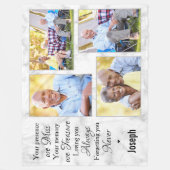 家族モダン写真コラージュ記念記念 フリースブランケット (正面)