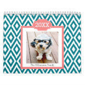 家族モダン写真コラージュ17 -トレンディーパターン カレンダー (カバー)