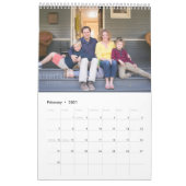 家族モダン写真スエレガントクリッカスタムト年 カレンダー (2月 2021)