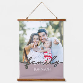 家族モダン写真スクリプトトレンディーKeepsake 吊り下げ型タペストリー