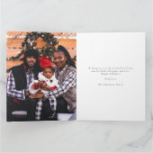 家族モダン写真ハッピーホリデーズクリスマス カード (内部)
