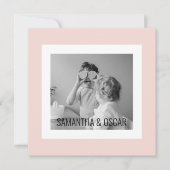 家族モダン写真パステルピンクシンプル色ギフト (正面)