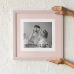 家族モダン写真パステルピンクシンプル色ギフト ポスター<br><div class="desc">家族モダン写真パステルピンクシンプル色ギフト</div>