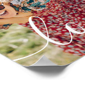 家族モダン写真ホワイトスクリプトラブ ポスター (角)