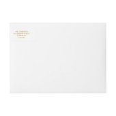 家族モダン写真ミニマル金ゴールドクリスマスラップ ラップアラウンドラベル (正面)