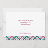 家族モダン写真メリークリスマス シーズンカード (裏面)