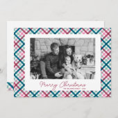 家族モダン写真メリークリスマス シーズンカード (正面/裏面)