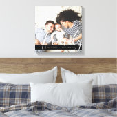 家族モダン写真モノグラムと確立日 キャンバスプリント (インサイチュ (寝室))