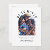 家族モダン写真引っ越しました新しい住所 ポストカード (正面/裏面)