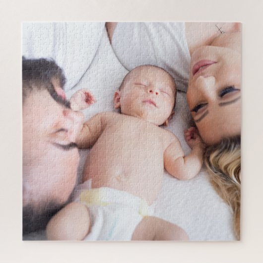 家族モダン写真記念 ジグソーパズル (縦)