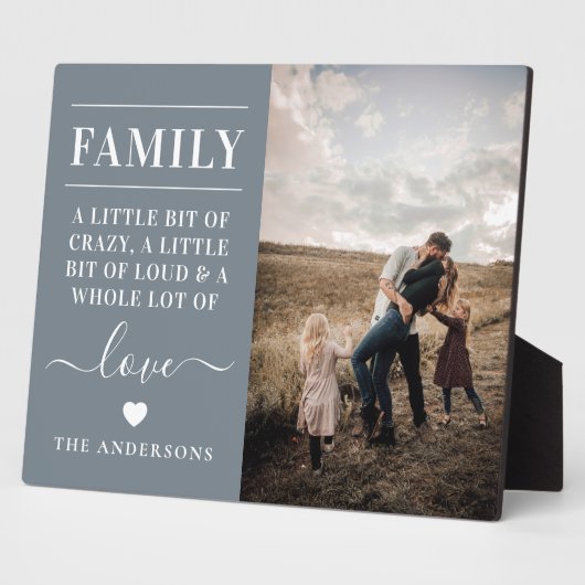家族モダン写真記念 フォトプラーク (側面)