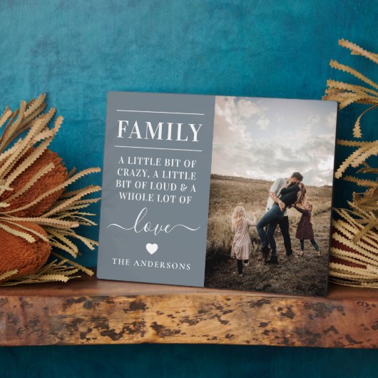 家族モダン写真記念 フォトプラーク (側面)