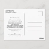 家族モダン写真送別年レビューおもしろい発注 ポストカード (裏面)