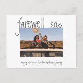 家族モダン写真送別年レビューおもしろい発注 ポストカード (正面)