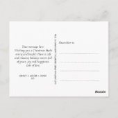 家族モダン写真2枚のクリスマスポストカード ポストカード (裏面)