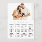 家族モダン写真2026カレンダー12か月 シーズンポストカード (正面)