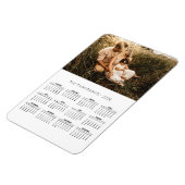 家族モダン写真2026カレンダー12か月 マグネット (左側)