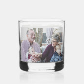 家族モダン写真(両面) ウイスキーグラス (正面)