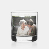 家族モダン写真(両面) ウイスキーグラス (裏面)