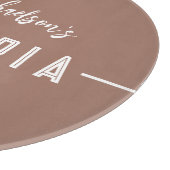 家族モダン名パーソナライズされたタイポグラフィピザ カッティングボード (角)