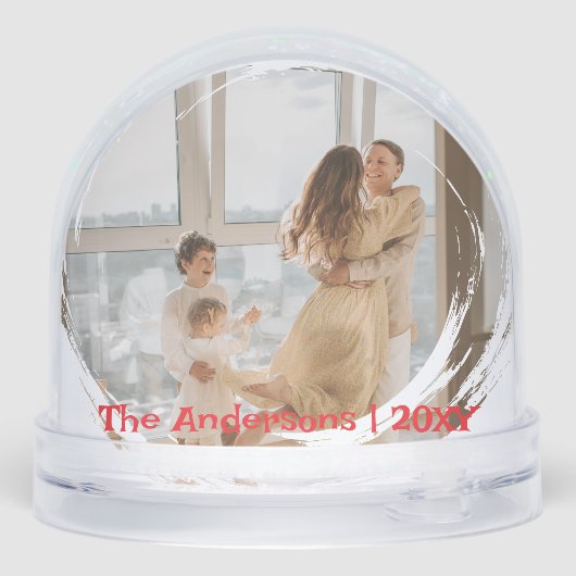 家族モダン名写真記念メリークリスマス (裏面)