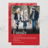 家族モダン定義クリスマス写真 シーズンカード (正面/裏面)