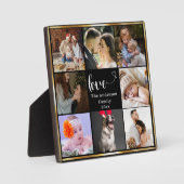 家族モダン愛はっきりした8写真バレンタインデー フォトプラーク (正面)