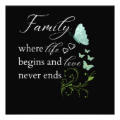 家族モダン愛引用文やる気を起こさせる生活レッスン フォトプリント            (正面)