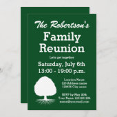 家族モダン懇親会パーティの招待状 招待状 (正面/裏面)