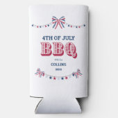 家族モダン懇親会BBQ 7月4日の夏パーティー スリム缶クーラー (裏面)