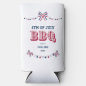 家族モダン懇親会BBQ 7月4日の夏パーティー スリム缶クーラー (正面)