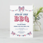 家族モダン懇親会BBQ 7月4日の夏パーティー 招待状 (スタンド正面)