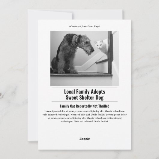 家族モダン新聞写真ホリデーカード シーズンカード (裏面)