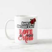 家族モダン母親の日 コーヒーマグカップ (左)