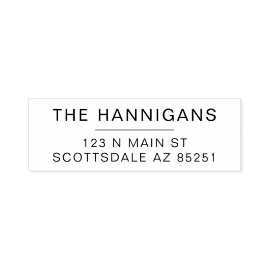 家族モダン結婚差出人住所パーソナライズされた セルフインキングスタンプ (デザイン)