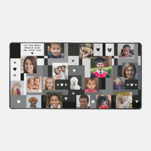 家族モダン18写真愛あなたボーナ最高のスパパ デスクマット (正面)