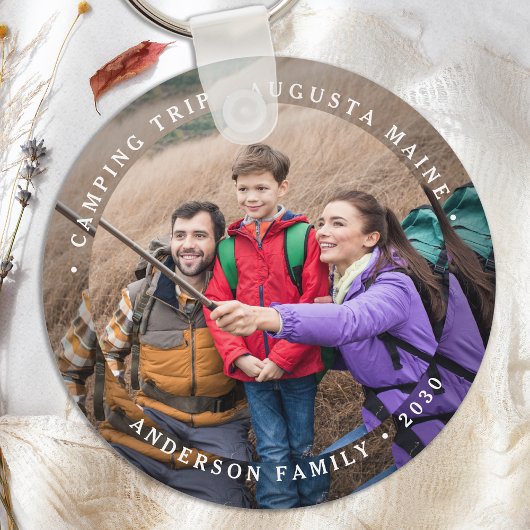 家族モダン2写真ユニーク写真 キーホルダー