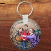 家族モダン2写真ユニーク写真 キーホルダー (正面)