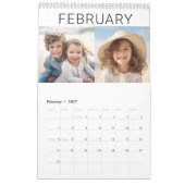 家族モダン24写真 – 白黒ミニマル カレンダー (2月 2027)