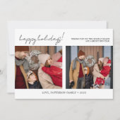 家族モダン3写真クリスマスホリデーカード シーズンカード (正面)