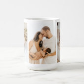 家族モダン3写真コラージコーヒーマグ コーヒーマグカップ (中央)