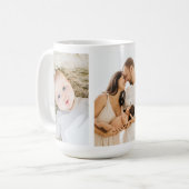 家族モダン3写真コラージコーヒーマグ コーヒーマグカップ (正面左)