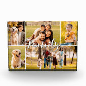 家族モダン5フォトコラージスクリプトハート フォトブロック (正面)