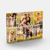 家族モダン5フォトコラージスクリプトハート フォトブロック (左)