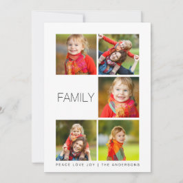 家族モダン5写真コラージュの休日の写真 シーズンカード