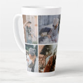 家族モダン6フォトコラージホリデー カフェラテマグ (左アングル)